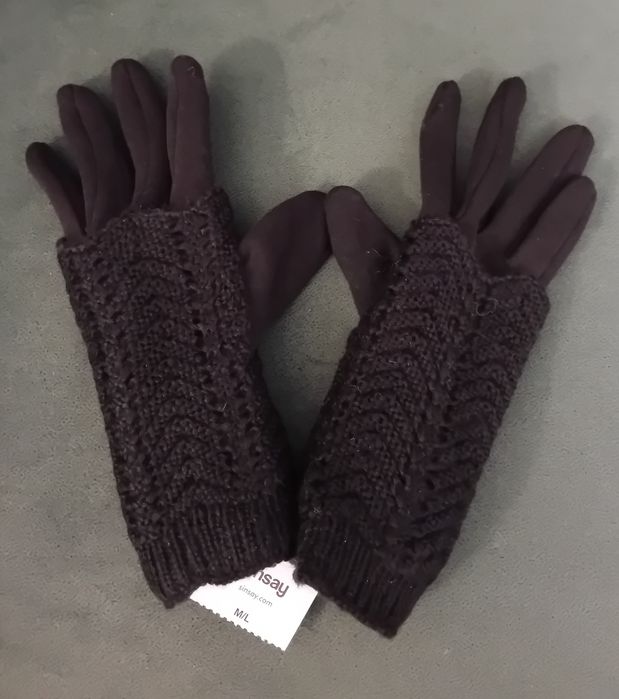 Sprzedam nowe damskie czarne rękawiczki firmy Sinsay, rozm. M/L