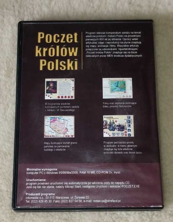 Atlas świata Pwn,Poczet Królów Polskich,gimnazjum + liceum, cd, płytka