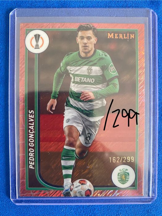 Carta Pedro Gonçalves Topps Merlin Orange Refractor /299 Sporting CP