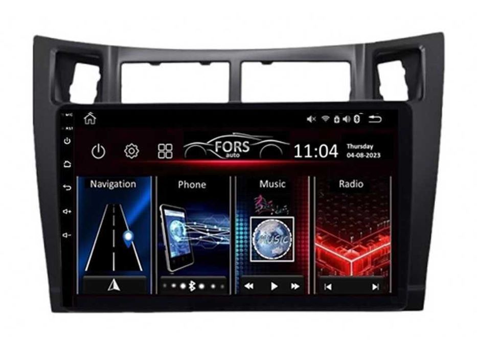 Radio samochodowe Android Toyota YarisVitzPlatz (9", UV black) 2005-11