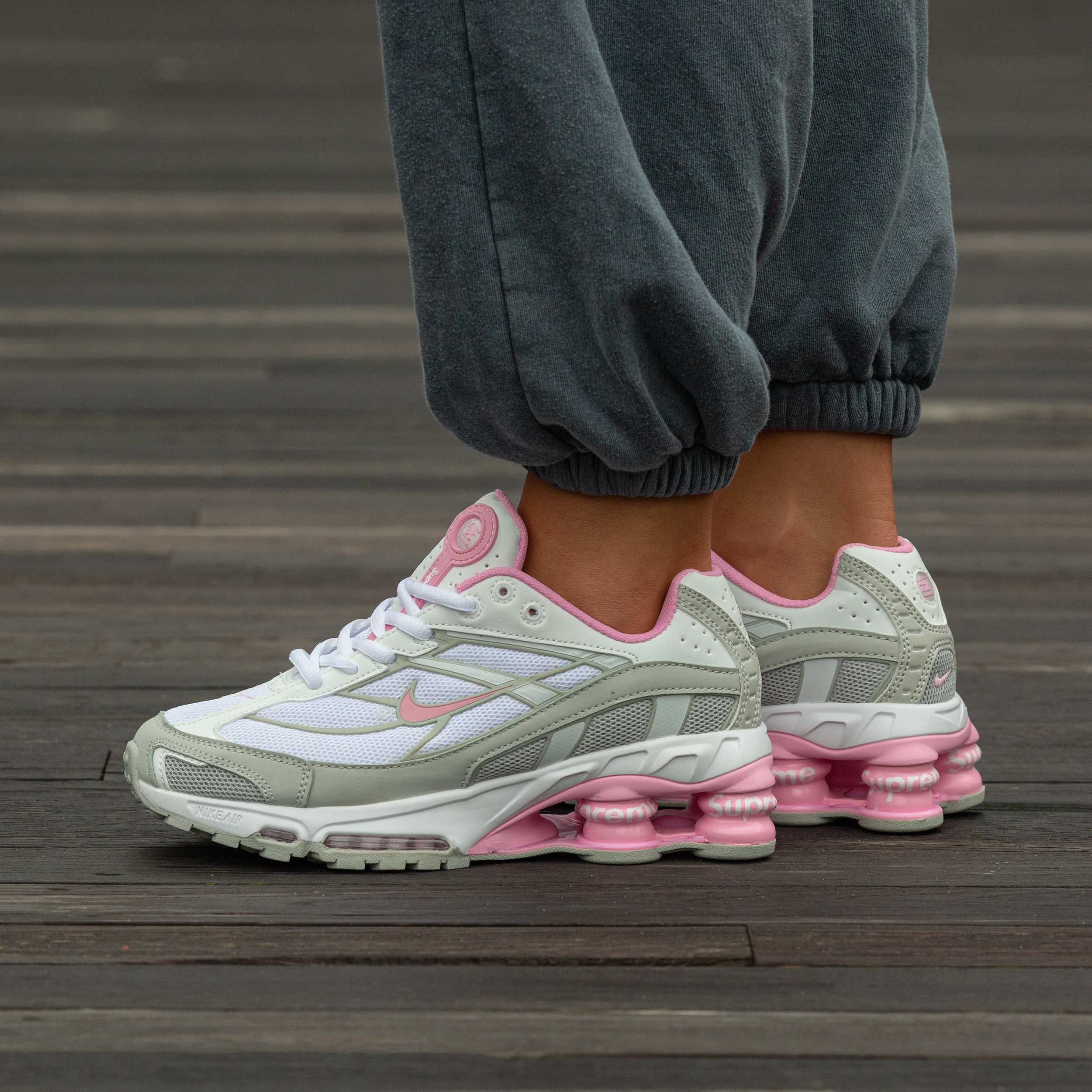 Кросівки Nike Shox Ride 2 x Supreme White/Pink premium