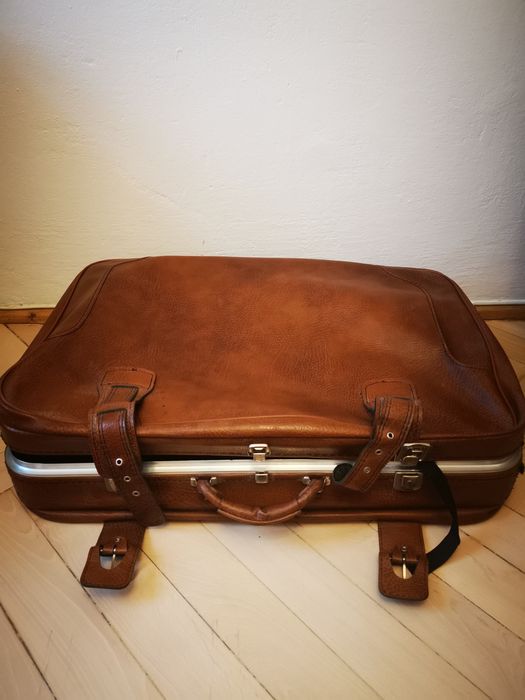Walizka skórzana retro rozmiar 74 cm x 51 cm x 16 cm
