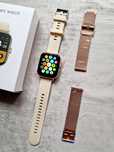 Złoty smartwatch *Pasek GRATIS