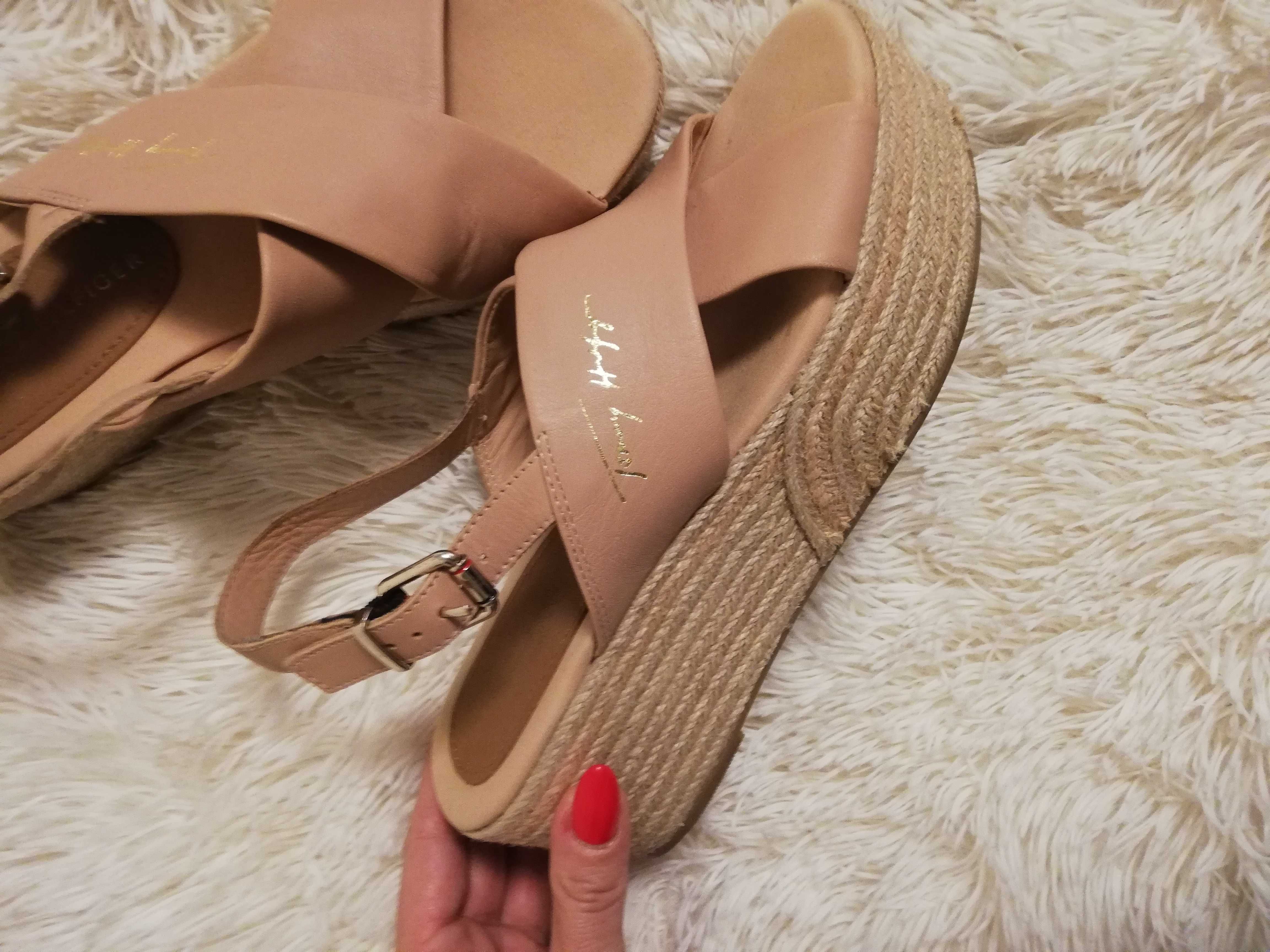 sandały skórzane tommy hilfiger 37
