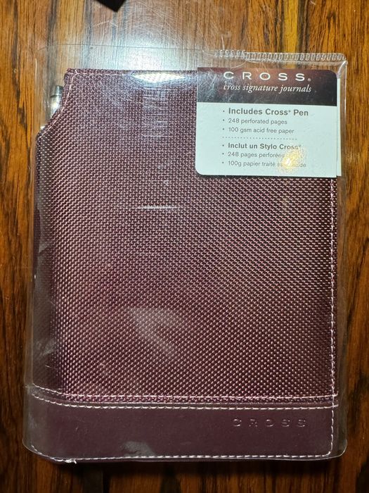 Bloco de notas e caneta Cross