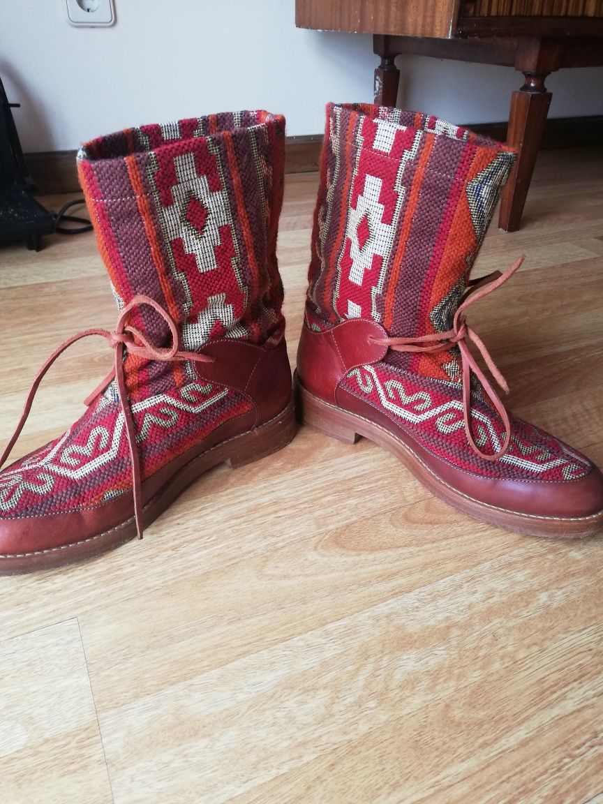 Botas em pele estilo marroquino 39