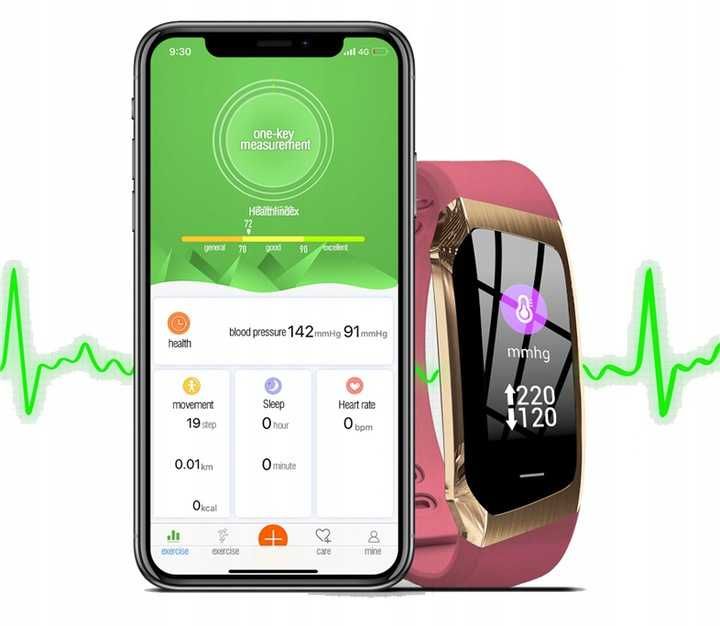 Zegarek damski SMARTBAND Opaska Sportowa SMARTWATCH Pulsometr SMS