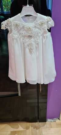 Zwiewna, biała sukieneczka dla dziewczynki roz 68, Viktoria