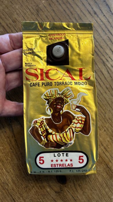 Sical pacote de café de 1987 para decoração coffeshops vintage cozinha