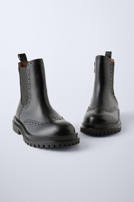 Ботильйони черевики Zara шкіра 100% натуральна