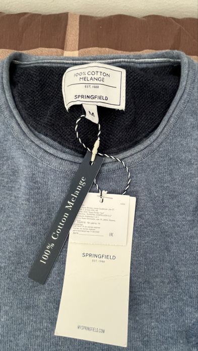Pack 2 Camisolas Homem M: Springfield Algodão NWT + Leftman