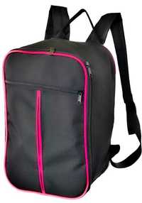 Bagaż podręczny do samolotu 40X25X20, plecak, torba - czarno różowy
