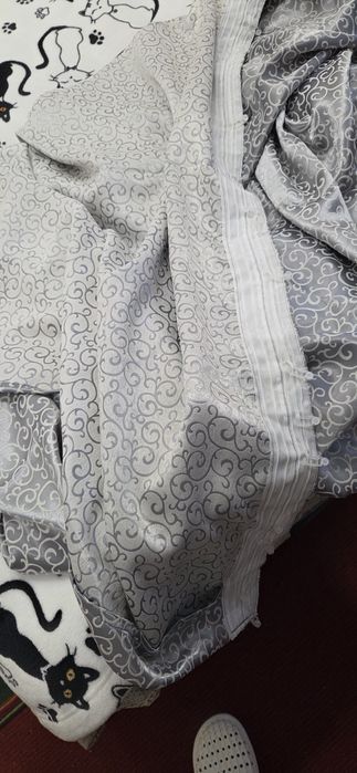 Штора плотная  серого цвета 2 шт