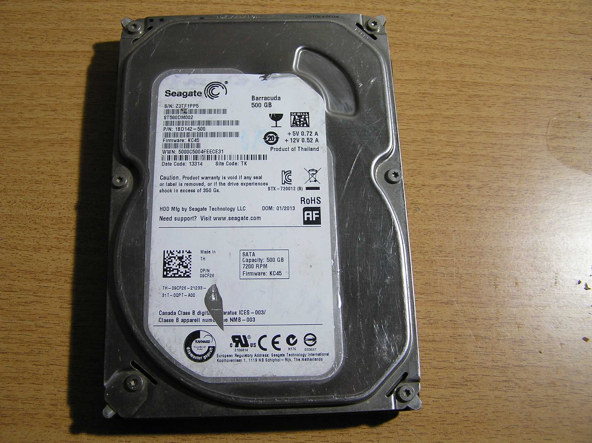 Продаю жорсткий диск  Seagate HDD 3.5  500GB 7200 и Toshiba 200 ГБ 2,5