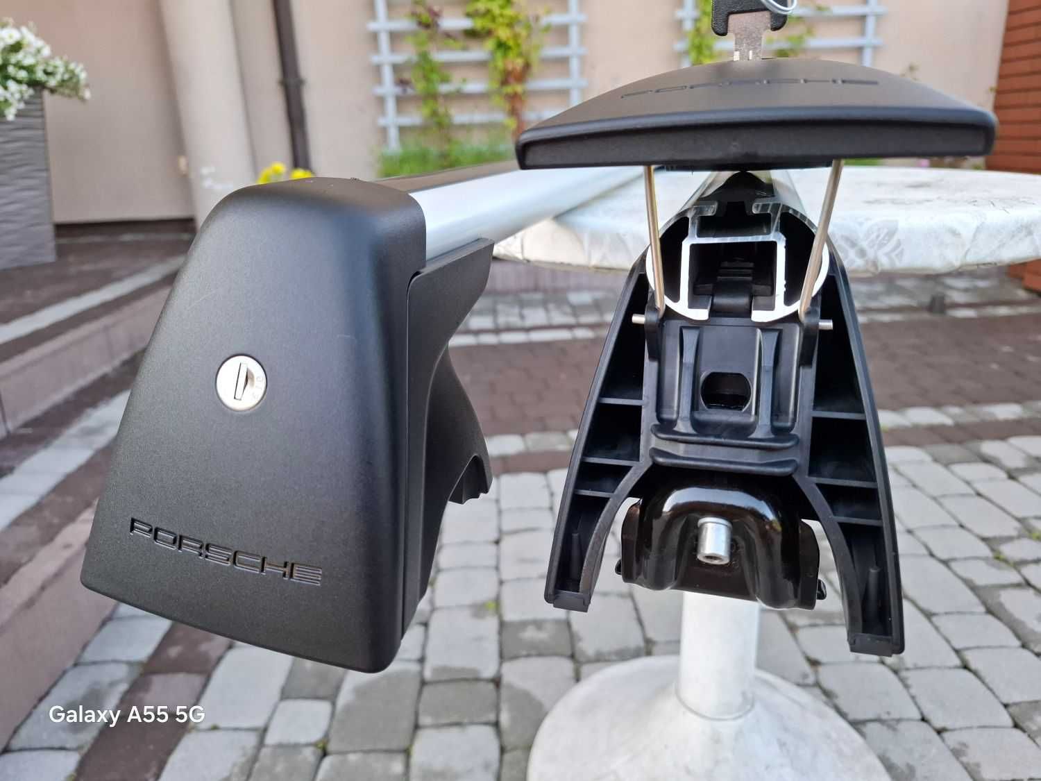 Oryginalny Bagażnik Dachowy Porsche Macan Belki Relingi Thule Jak Nowy