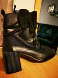 Buty Maciejka damskie 39 granatowe kozaki nieocieplane