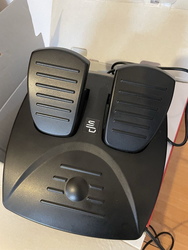 Racing steering wheel with pedals and shift paddles for Nintendo
