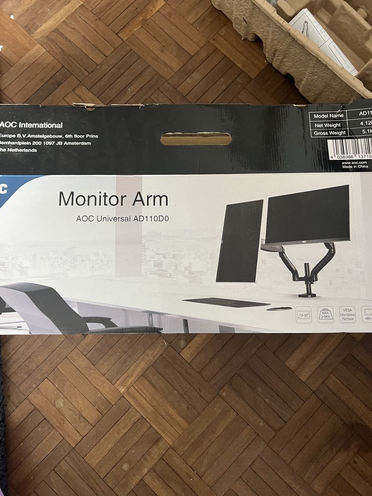 Braço duplo monitor a gás