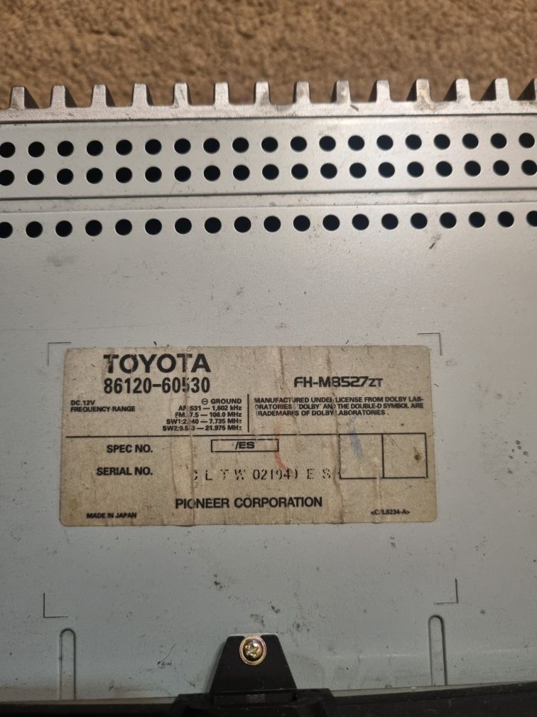 Штатная магнитола Toyota prado