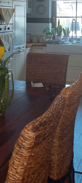 Krzesła do jadalni 6 szt. + stół kawowy z litego dębu