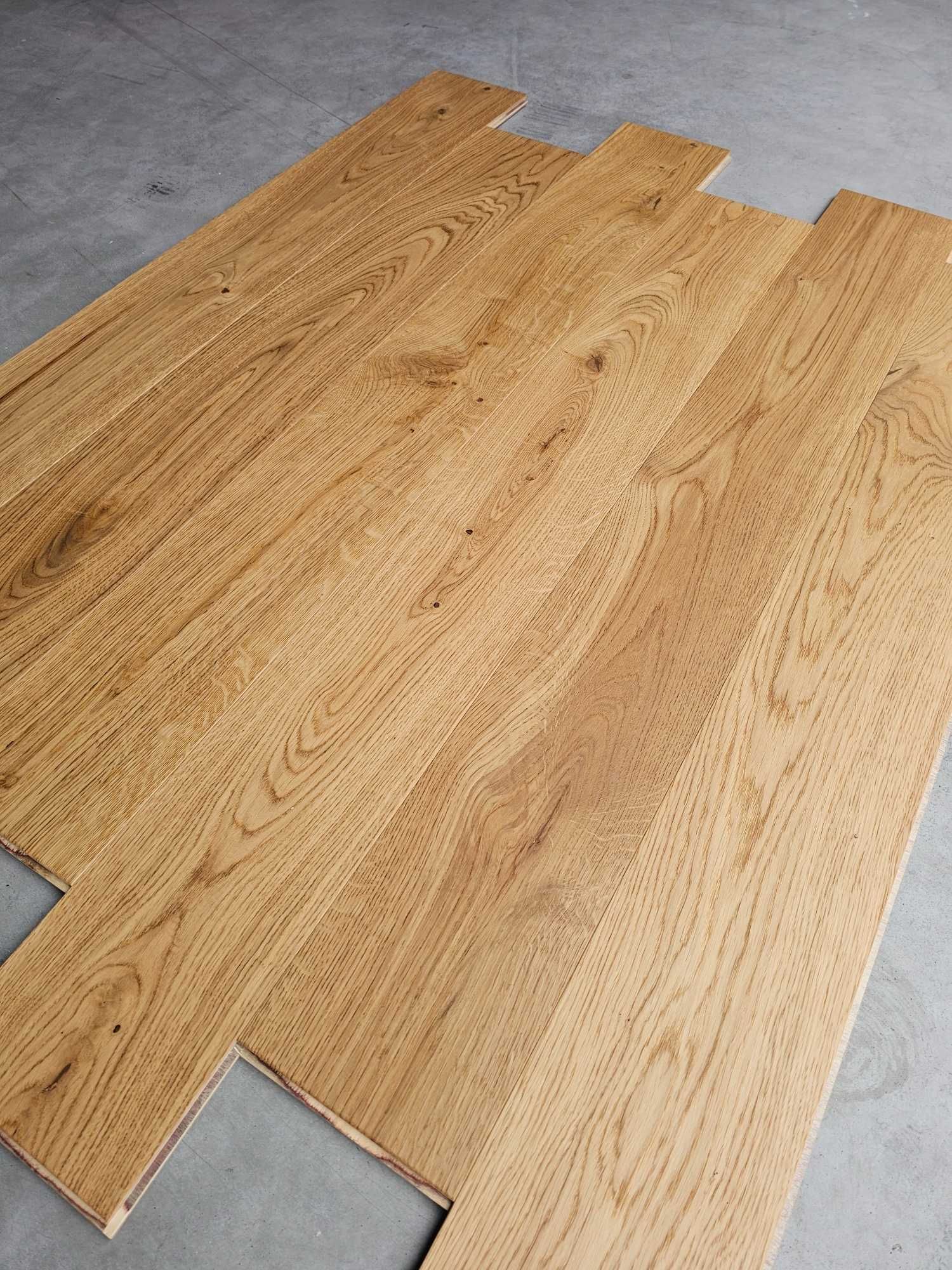 Podłoga dębowa lakierowana faza szczotka 11x143x600/1200 (180 m2)