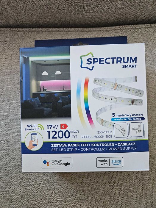 Zestaw Pasek taśma SMART RGBW + CCT sterownik WIFI zasilacz 5m TUYA