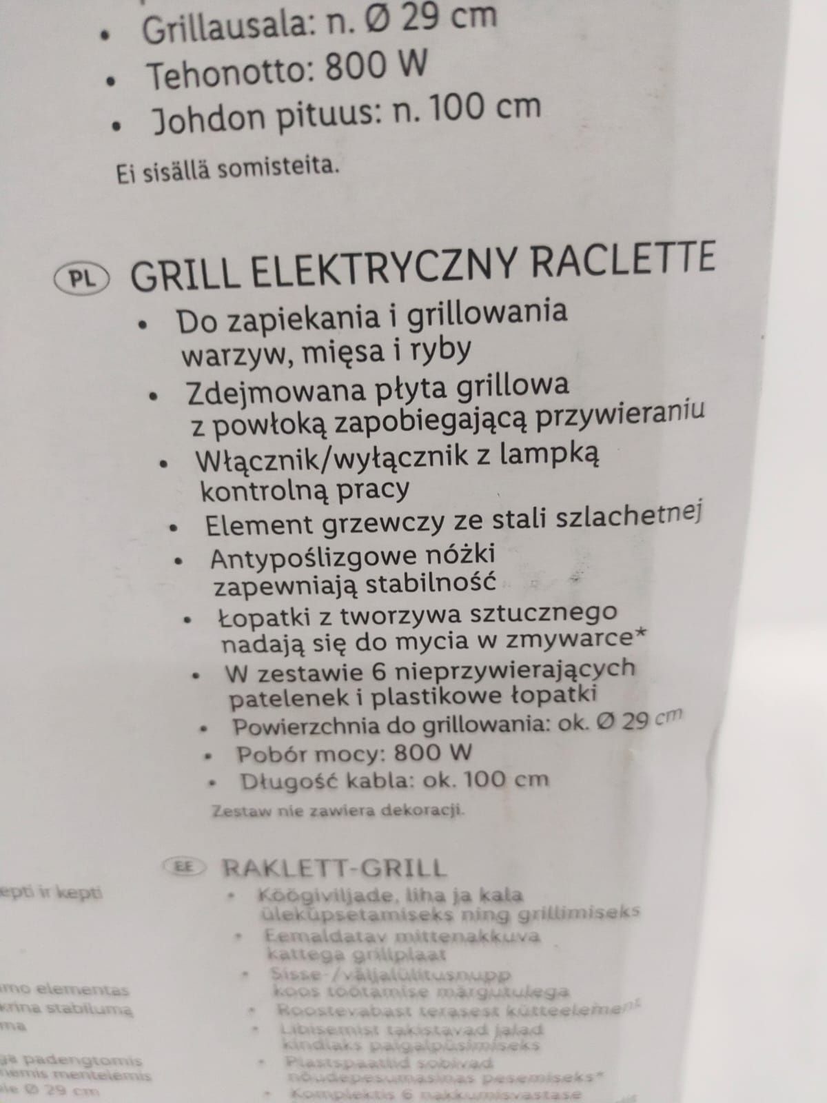 Grill elektryczny Raclette SilverCrest