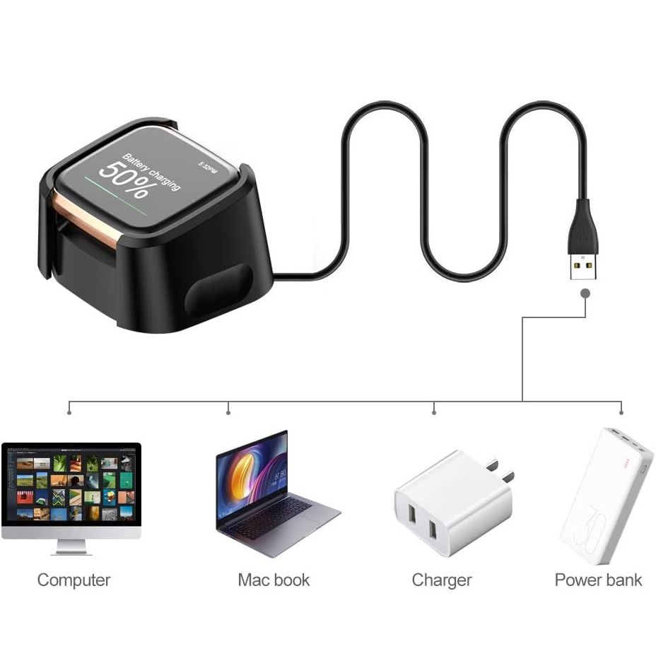 OUTLET 2 Sztuki Ładowarka Fitbit Versa 2 Do Smartwatch Fitbit Versa 2