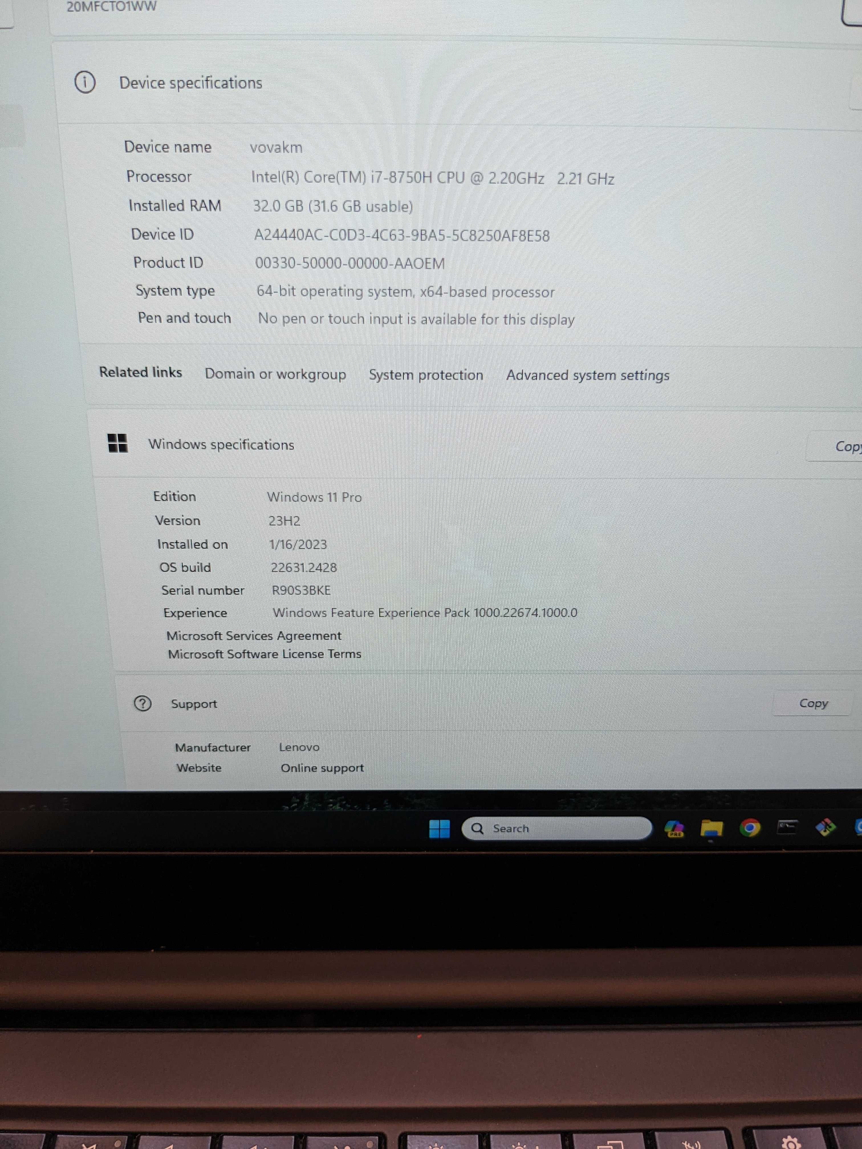 Lenovo ThinkPad X1 Extreme (x1e) g1, i7-8750h, 32gb, 1tb ssd, 1050ti