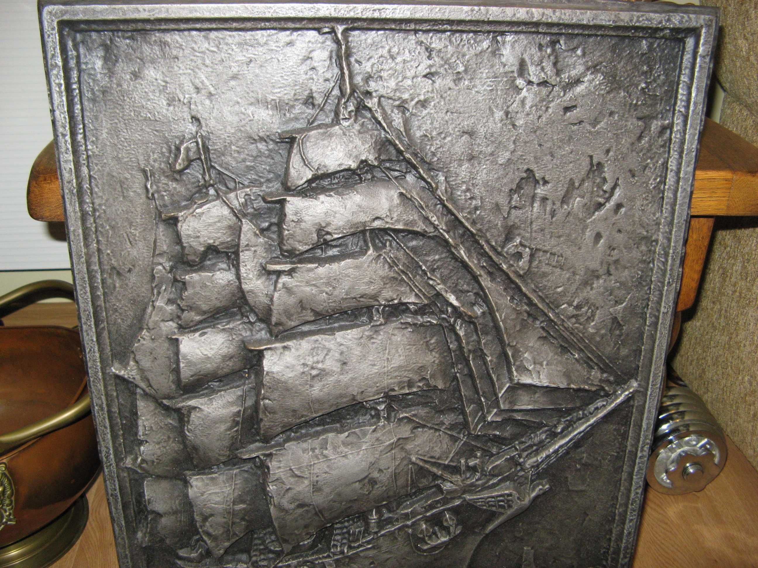 Odlew żeliwny, żaglowiec GORCH FOCK, piękny, b.masywny, idealny.