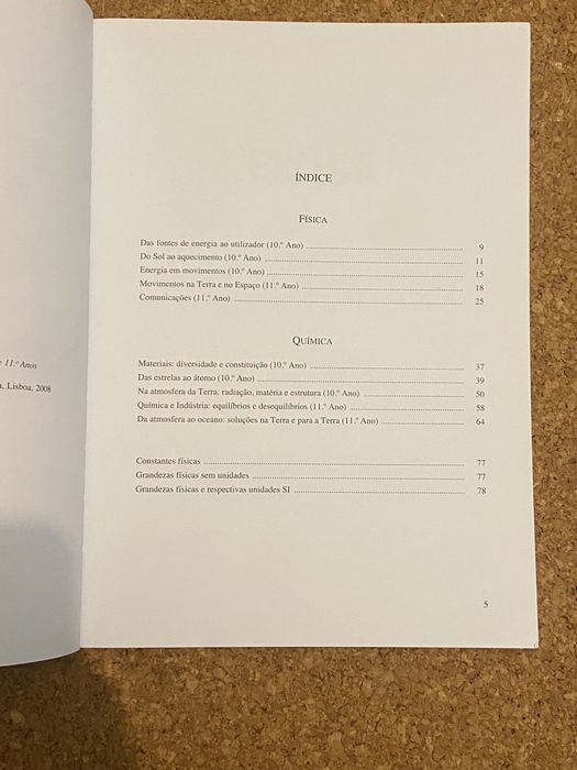 Resumo essencial de Fisica e Química