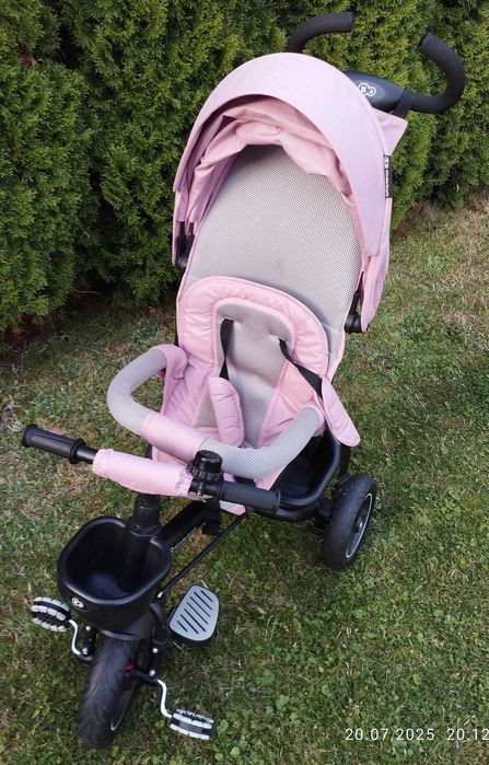 Rower dla dzieci Kinderkraft, Rowerek Trójkołowy Spinstep Różowy
