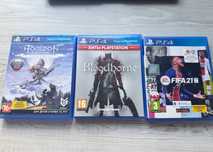 Диски PlayStation 4: Horizon Zero Dawn, Fifa 21, Bloodborne