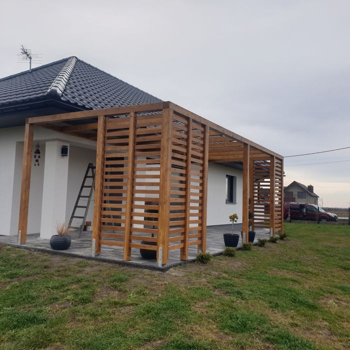 Zabudowa tarasu wiaty zadaszenie tarasu pergole tarasy