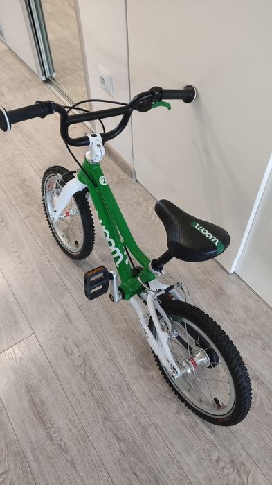 Rower dziecięcy woom 2 zielony 14 cali.