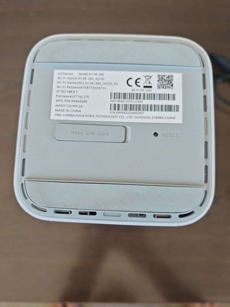 H138-380 Router GH Telcom 5G CPE Pro 3 bez simlocka