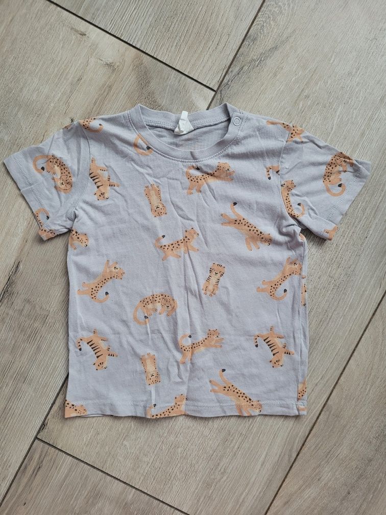 H&M 2 pak T-Shirt gepard rozm. 86