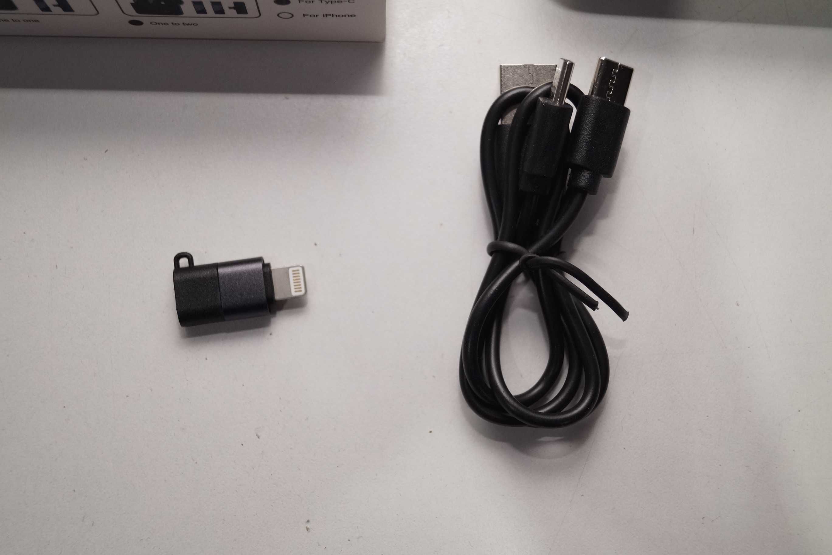 Bezprzewodowe mikrofony zestaw 2x mikrofon USB-C powerbank 2,4G