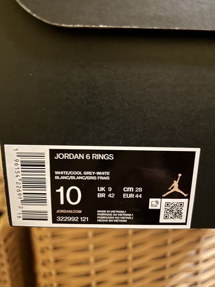 Nowe buty do koszykówki Jordan 6 rings, rozm.44 (28 cm)