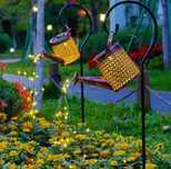 Lampa ogrodowa solarna LED Konewka XXL z czujnik zmierzchu z METALU