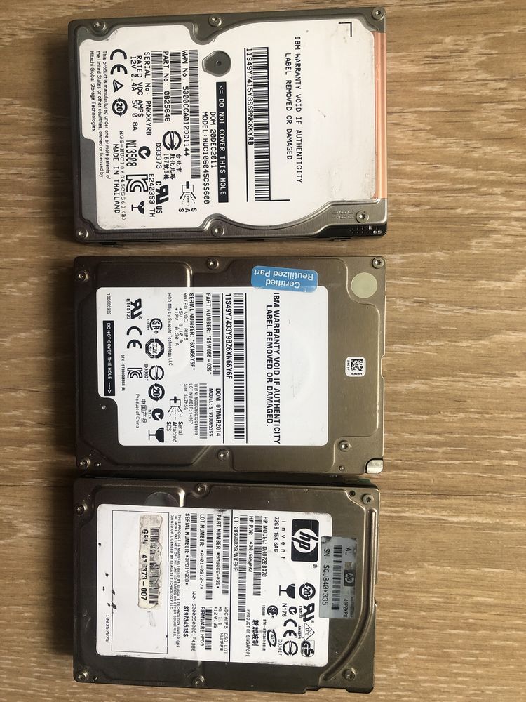 IBM,HP 72,300,450GB. 2.5" SAS, Європа справні 550грн. за 3шт.