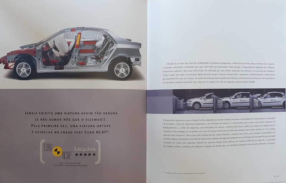 Catálogos automóvel Renault Laguna - Ano 2001