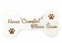 Nasze Człowieki Biorą Ślub tabliczka dla psa 15x7,5cm