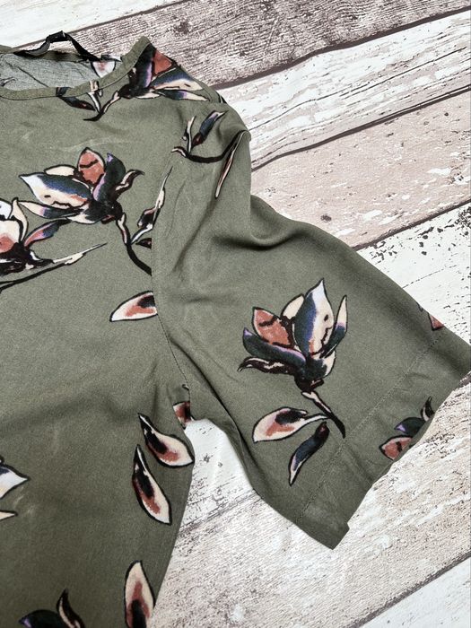 Tunika, krotka sukienka, z wiskozy, w kwiaty, rozmiar L