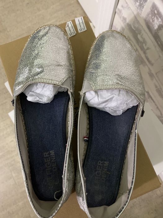 Жіночі еспадрилі Tommi Hilfiger колір срібло