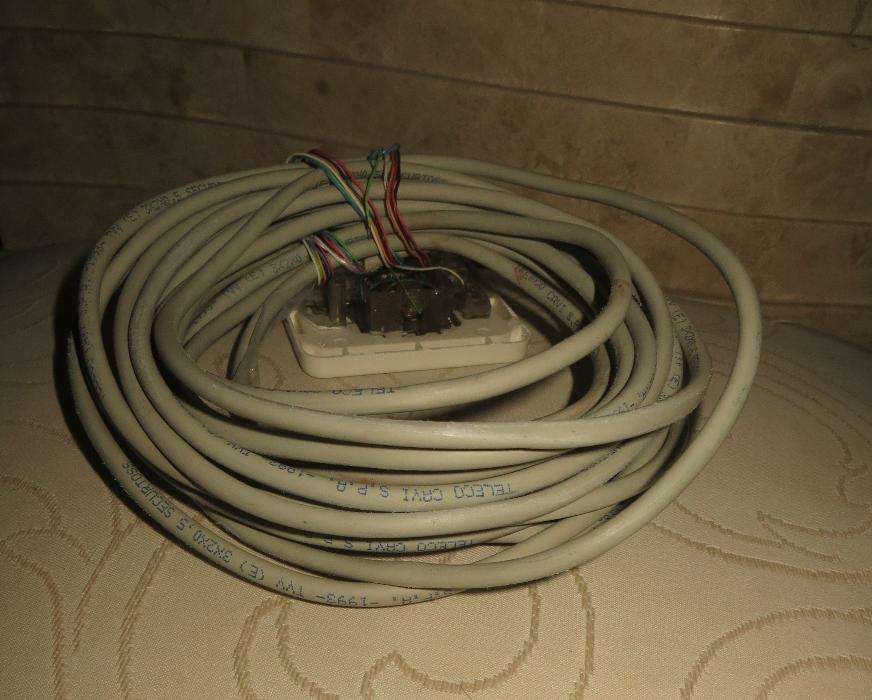 Cabo UTP Linha telefone, 6 Metros c/ 2 tomadas