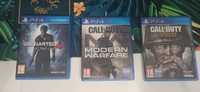 Gry PlayStation 4 COD, UNCHARTED 4, COD WW II / wymiana