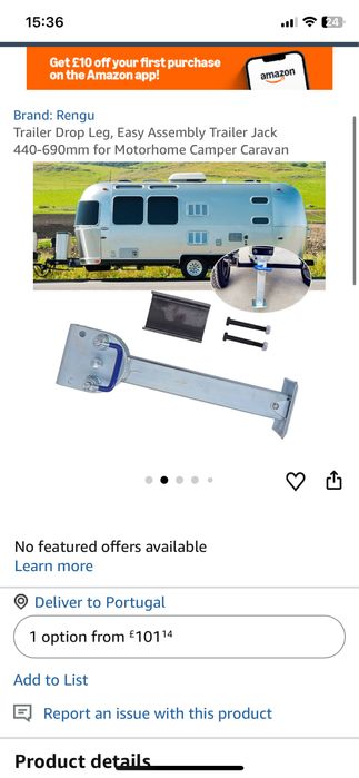 Establizador reboque auto caravana etc