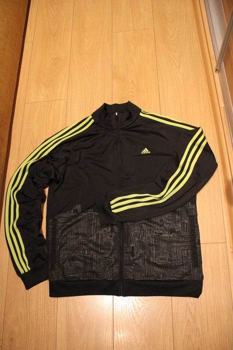 JAK NOWA Bluza na zamek,męska,ADIDAS,roz.L,czarna