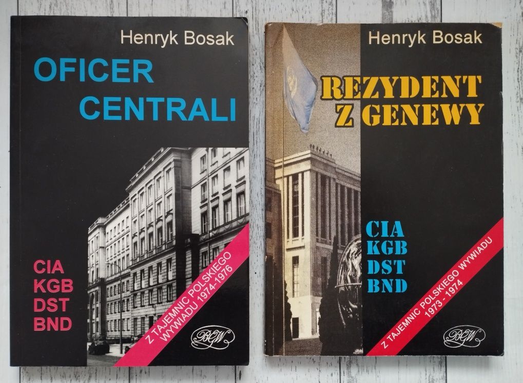 H. Bosak - zestaw 2 książek : Oficer Centrali i Rezydent z Genewy